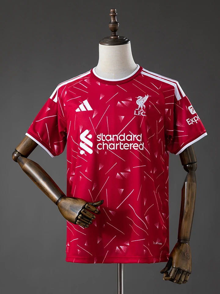 Liverpool Home Player Version football jersey, real product photo
