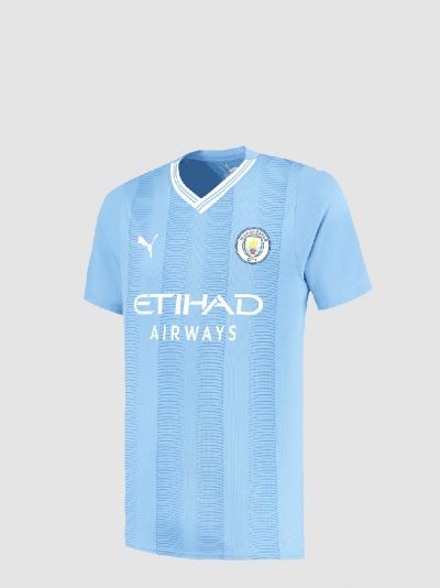 Manchester City Home Jersey 2023/24 Updated version Men's Soccer Jerseys Fans Version -Blue